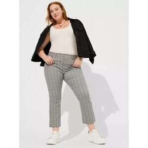 Torrid Crop Sky High Boot Jeans Jupiter Grey Plaid Super Soft Womens Plus 26